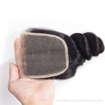 Top Quality Indian Remy Hair Transparent  Lace 4*4 Closure Fast Shipping Transparent Hair Accessories hd lace frontal